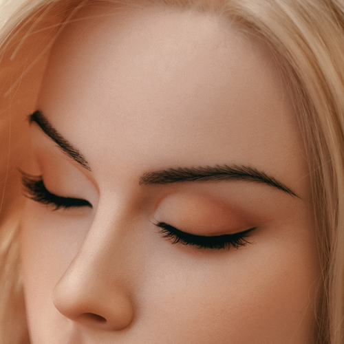 Geklebte Wimpern